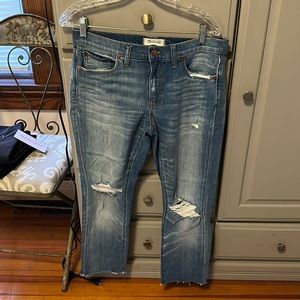 Madewell The Slim Raw Hem Boyjean